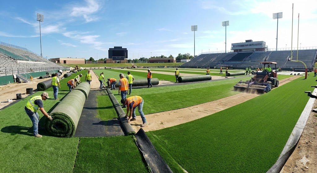 تجربة العميل أحمد العتيبي مع ملتقى الفنون في توريد وتركيب العشب الصناعي للملاعب الرياضية