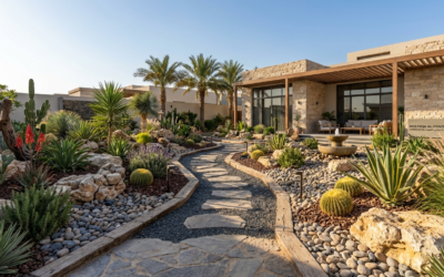الحدائق الصخرية (Xeriscaping): فن دمج الفخامة بالاستدامة في مناخ الرياض