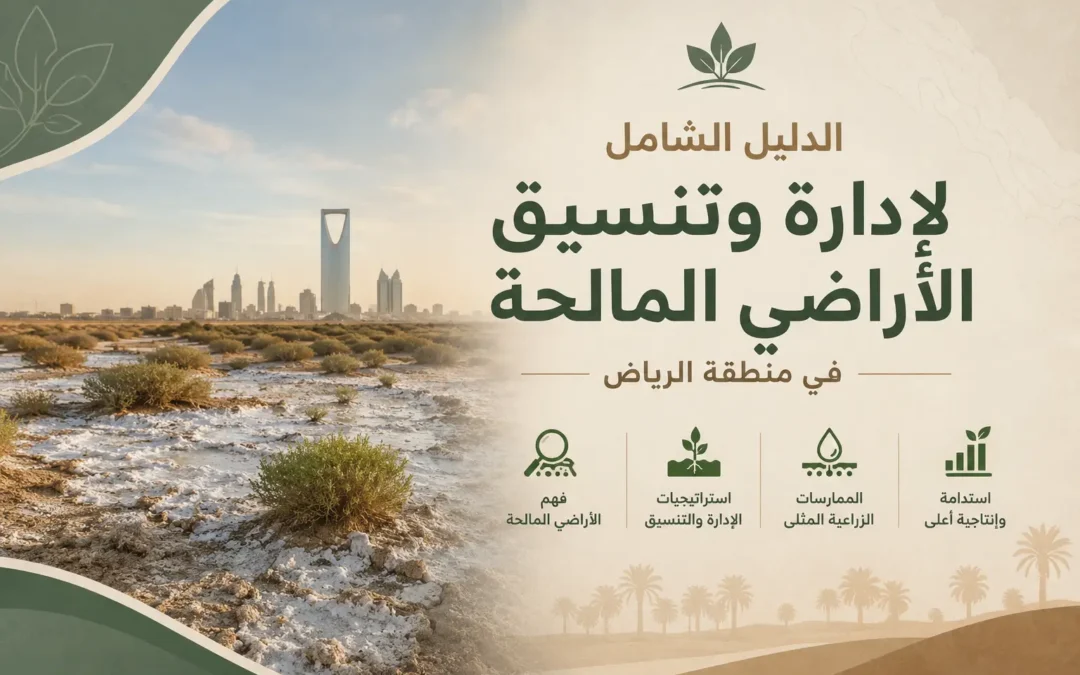 الدليل الشامل لإدارة وتنسيق الأراضي المالحة في منطقة الرياض