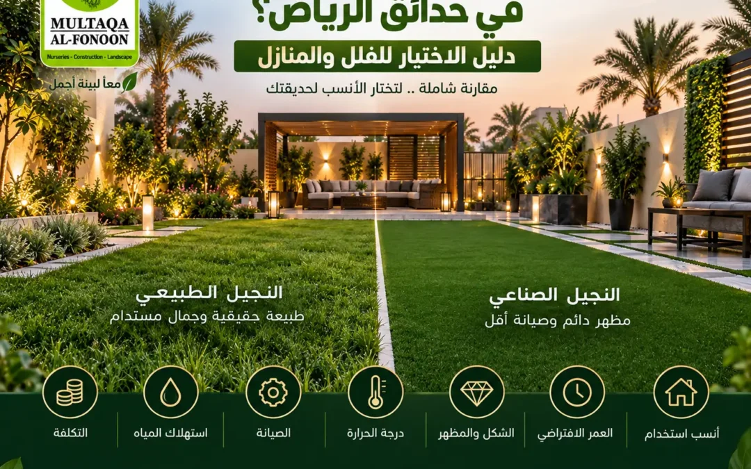 النجيل الطبيعي أم الصناعي في حدائق الرياض - ملتقا الفنون