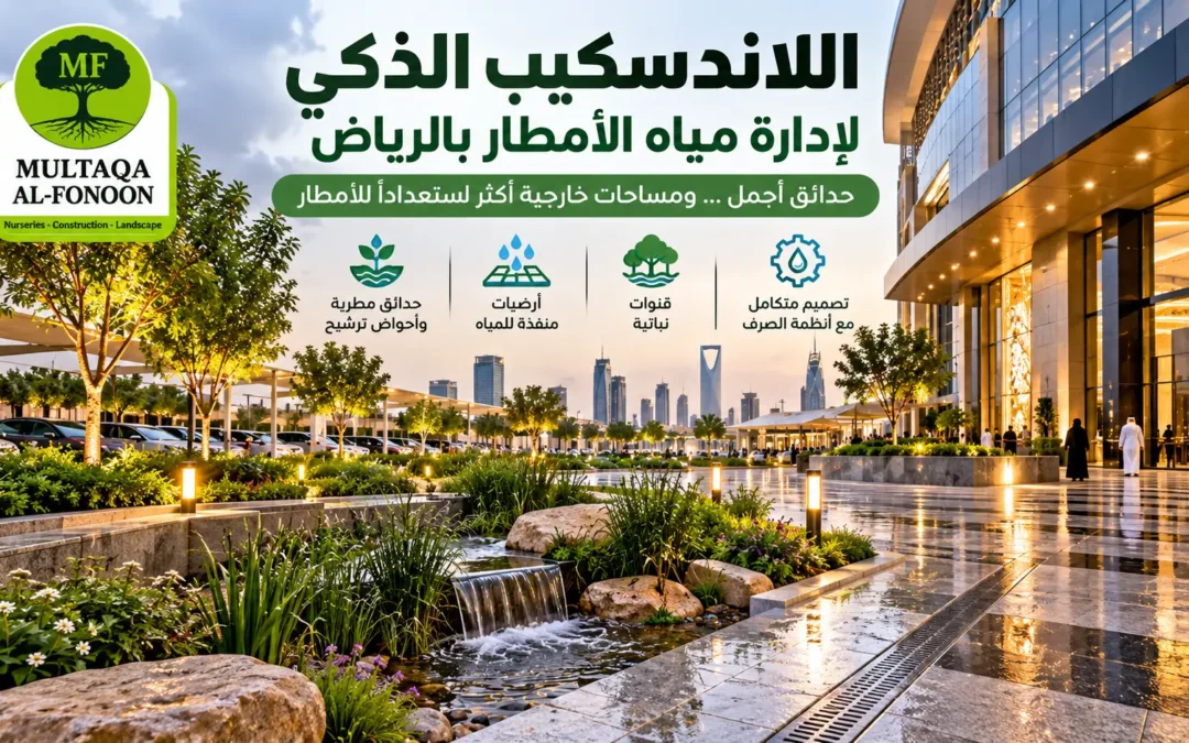 اللاندسكيب الذكي لإدارة مياه الأمطار بالرياض: 17 فكرة لتصميم حدائق المولات والفنادق والمشاريع الكبرى